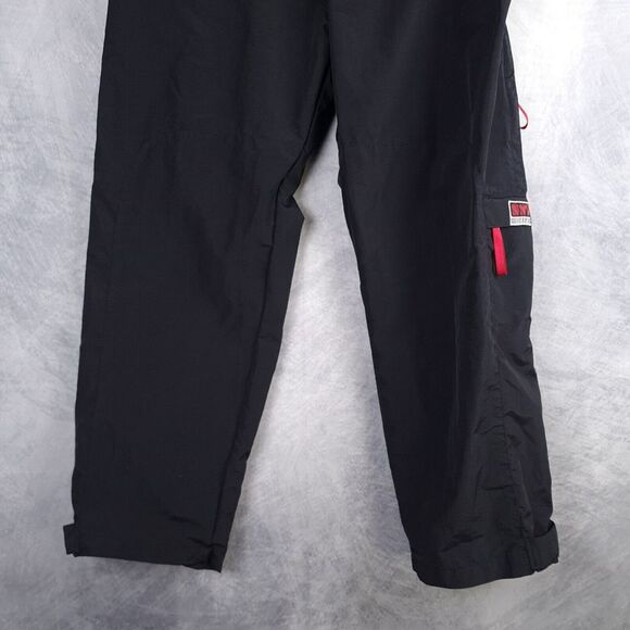 Vintage Spalding Nylon Pants Mens XL Black Cargo Relaxed Basketball Streetwear - Picture 7 of 16